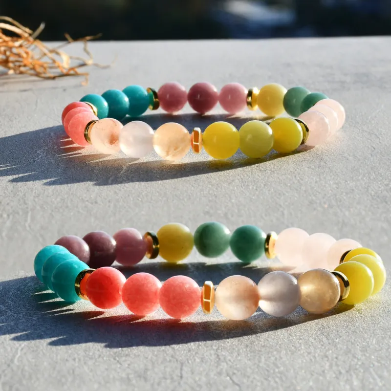 Women Multicolor Beaded Crystal Bracelet