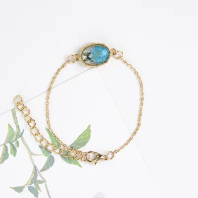 Women Fashion Butterfly Eternal Flower Specimen Bracelet - Romantic Style