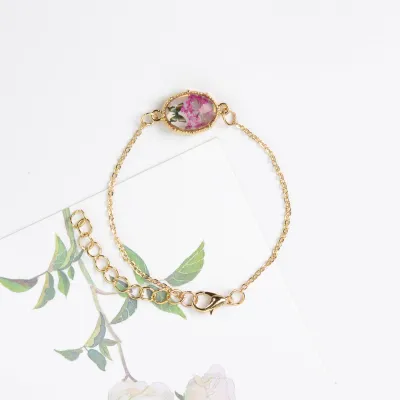 Women Fashion Butterfly Eternal Flower Specimen Bracelet - Romantic Style