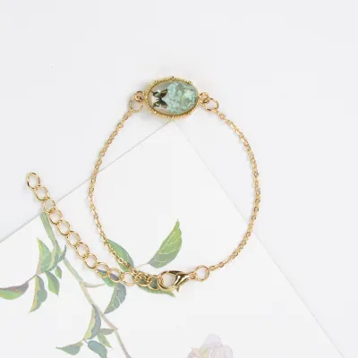 Women Fashion Butterfly Eternal Flower Specimen Bracelet - Romantic Style