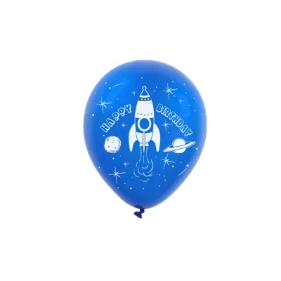 Creative Astronaut Space Rocket Latex Balloon Baby Theme Party Decoration