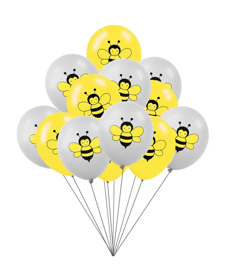 12 Inch Cartoon Bee Latex Balloon Birthday Theme Party Decoration