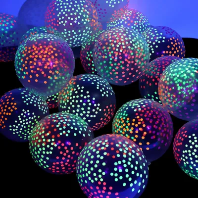 12 Inch 2.8G Transparent Fluorescent Color Heart Shaped Star Balloon Wedding Party Decoration