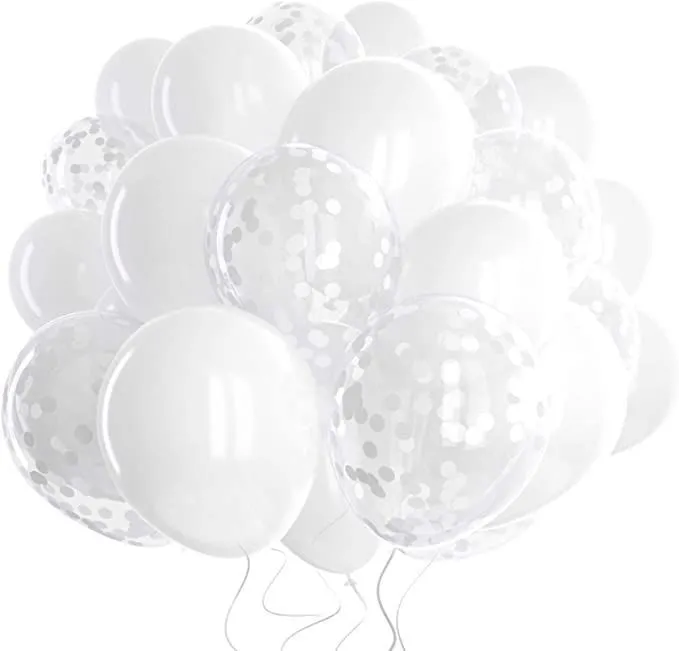 Wedding Party Decoration White Balloon 60pcs Set