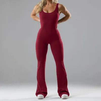 Women Fashion Tight Back Hollow Out No Mark Jumpsuits