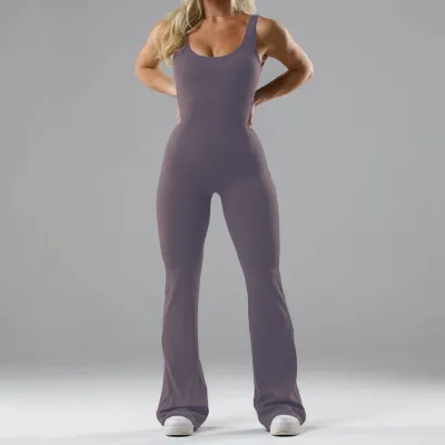 Women Fashion Tight Back Hollow Out No Mark Jumpsuits