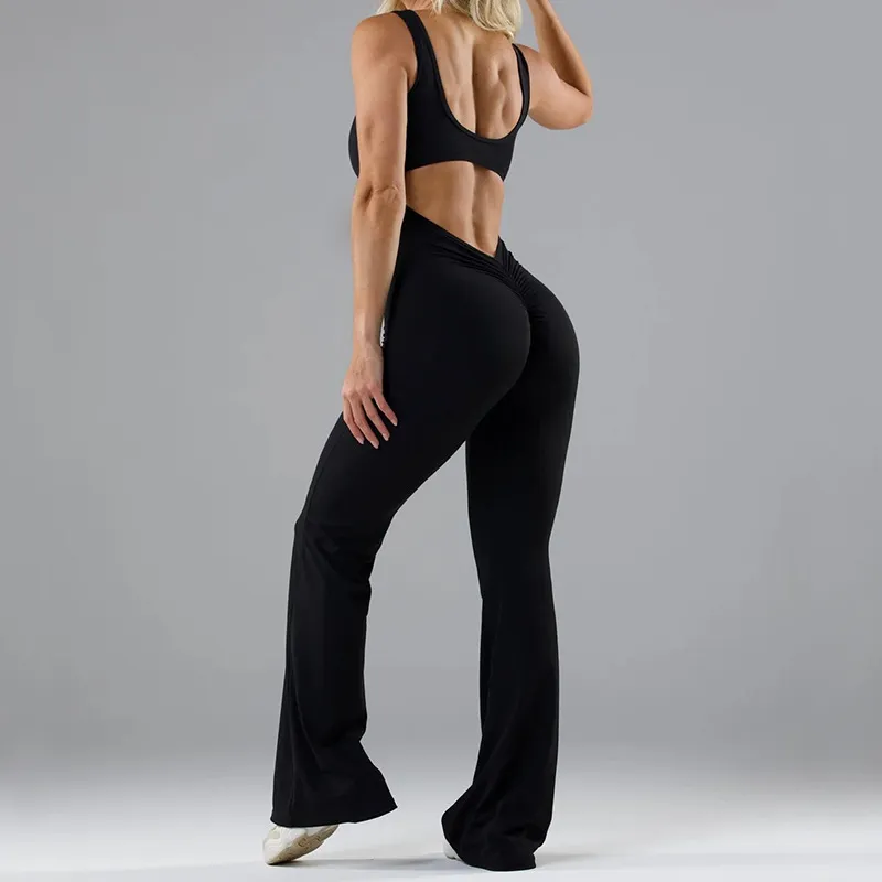 Women Fashion Tight Back Hollow Out No Mark Jumpsuits