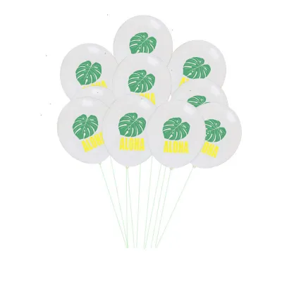 12 Inch Flamingo Tortoise Leaf Pineapple Watermelon Latex Balloon Hawaiian Theme Party Decoration 100-Bag