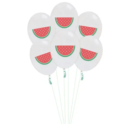 12 Inch Flamingo Tortoise Leaf Pineapple Watermelon Latex Balloon Hawaiian Theme Party Decoration 100-Bag