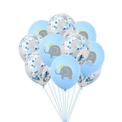 12 Inch Cartoon Elephant Sequins Balloon Set Wedding Birthday Theme Party Decoration