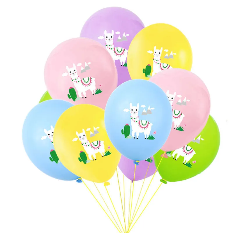12 Inch Cartoon Alpaca Latex Balloon Children'S Birthday Party Decoration 100-Bag