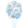 Rainbow (3 White 3 Blue 4 Basket Sequins Lt.Blue Ribbon)