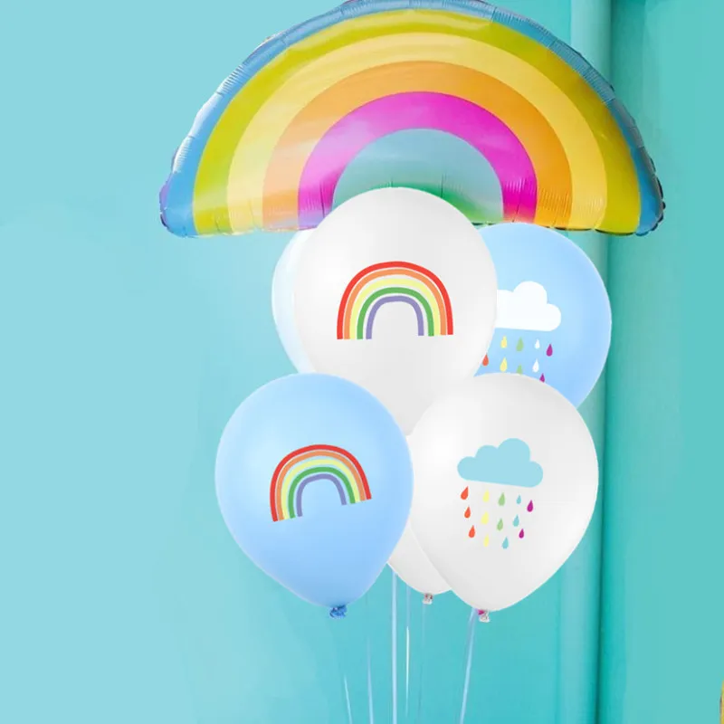 Children Birthday Party Decoration Rainbow Colorful Balloon Raindrop Balloon 10pcs/Set