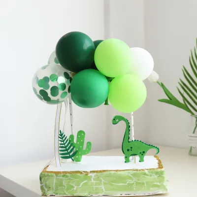5 Inch Sequin Latex Balloon Cake Plug-In Ornaments Set