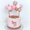 White 2 Pink 4 Rose Gold Balloons 2 Rose Gold Sequins 2 Poles Glue Dot Ribbons