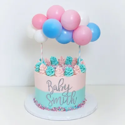 5 Inch Sequin Latex Balloon Cake Plug-In Ornaments Set