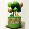 Dark Green 4 Fruit Green 4 Gold 2 Pole Glue Dot Ribbon