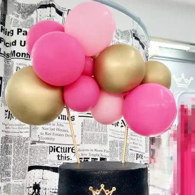 5 Inch Sequin Latex Balloon Cake Plug-In Ornaments Set