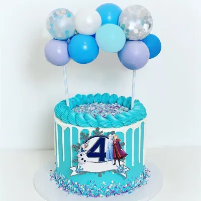 5 Inch Sequin Latex Balloon Cake Plug-In Ornaments Set