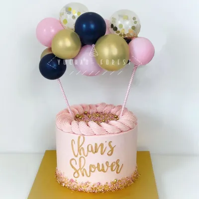 5 Inch Sequin Latex Balloon Cake Plug-In Ornaments Set