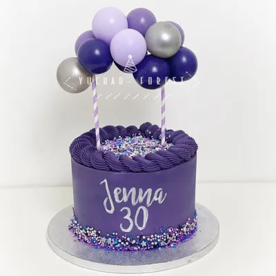 5 Inch Sequin Latex Balloon Cake Plug-In Ornaments Set
