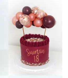 5 Inch Sequin Latex Balloon Cake Plug-In Ornaments Set