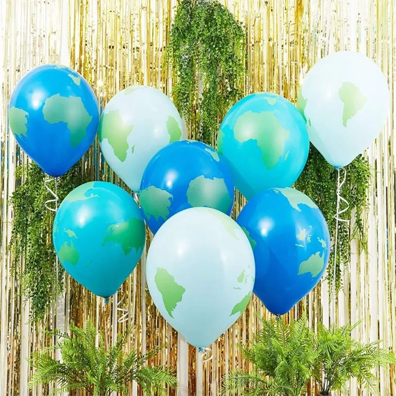 Creative Wedding Birthday Party Decoration 12 Inch World Map Printing Latex Balloon 100-Bag