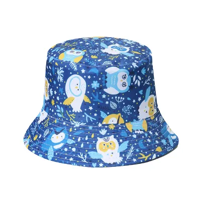 Women Fashion Casual Clover Floral Print Double Sided Bucket Hat