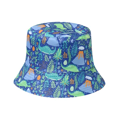 Women Fashion Casual Clover Floral Print Double Sided Bucket Hat