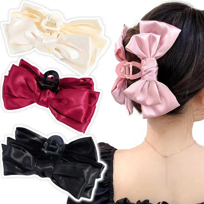 Women Fashion Creative Bow Large Hair Claws Sweet Cool Wind