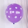 12 Inch Purple White Dot (100/Bag)