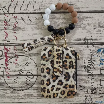 Fashion Silicone Bracelet Western Keychain Card Holder Coin Purse Wallet