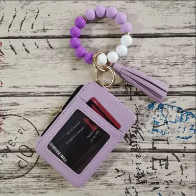 Fashion Silicone Bracelet Western Keychain Card Holder Coin Purse Wallet