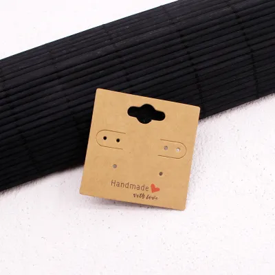 White Cardboard Earrings Necklace Display Jewelry Packaging Paper Card Tags