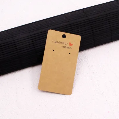 White Cardboard Earrings Necklace Display Jewelry Packaging Paper Card Tags