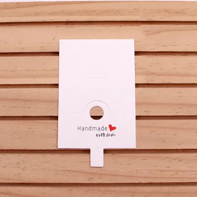 White Cardboard Earrings Necklace Display Jewelry Packaging Paper Card Tags