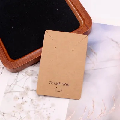 Black White Brown Kraft Paper Jewelry Hanging Packaging Card