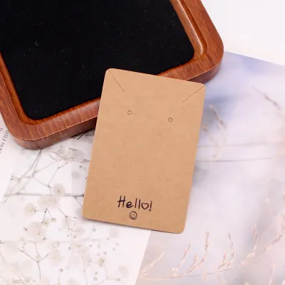 Black White Brown Kraft Paper Jewelry Hanging Packaging Card