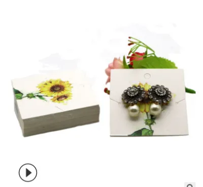 Curved Hook Cardboard Jewelry Earring Packaging Card