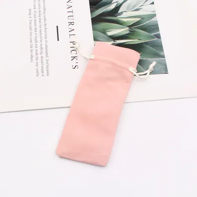 Slender Strip 15cm Flannel Drawstring Jewelry Packaging Bag for Lipstick
