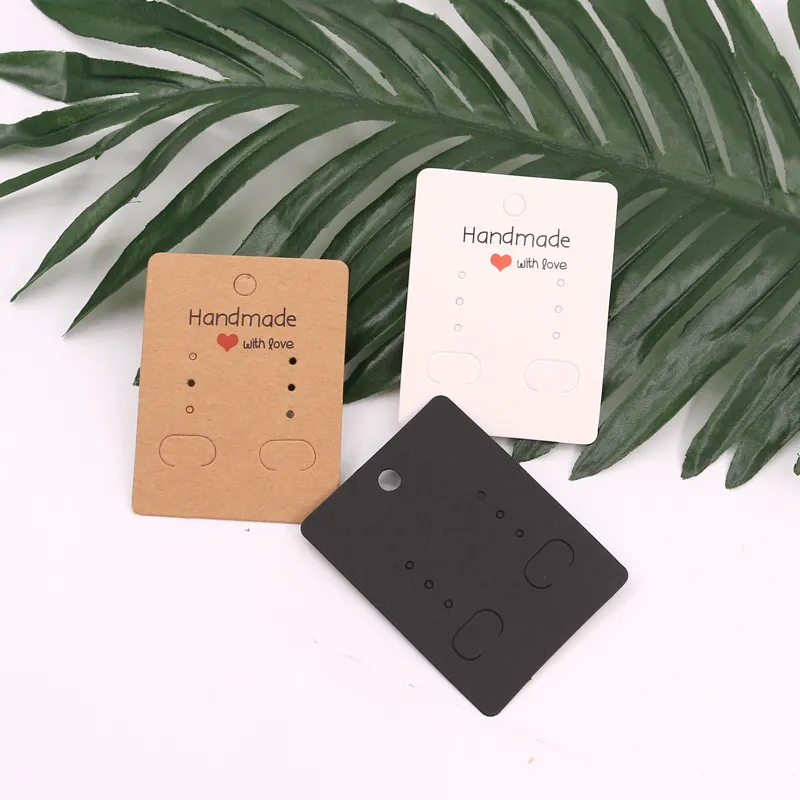Jewelry Earring Packaging Card - Kraft Paper with Bronzing