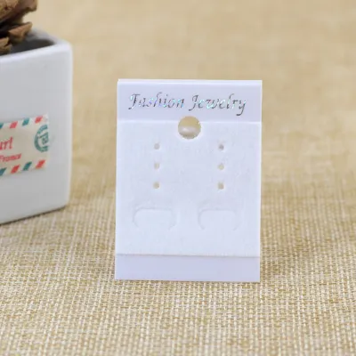 Jewelry Packaging Card 3.8*5cm Black PVC Flannel Earrings Display Card