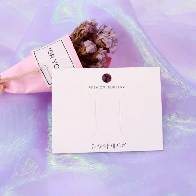8x8cm Jewelry Packaging Card Earrings Hanging Cardboard Paper Cardboard