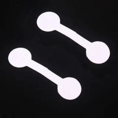 100pks Ring Sticker Price Tag Jewelry Packaging Kraft Paper Card Rectangle Dumb Film 6x1.2cm