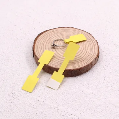 100pks Ring Sticker Price Tag Jewelry Packaging Kraft Paper Card Rectangle Dumb Film 6x1.2cm