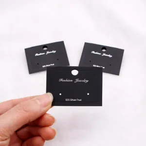 Black Earrings Display Card With Pre-Punched Holes For Diy Jewelry Accessories Packaging