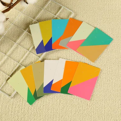 Dopamine Contrast Color Necklace Earrings Set Jewelry Packaging Paper Card