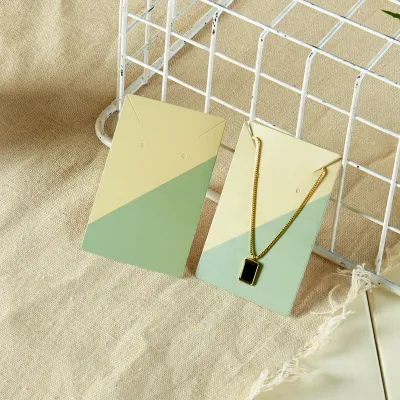 Dopamine Contrast Color Necklace Earrings Set Jewelry Packaging Paper Card
