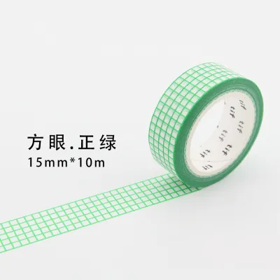 10m Plaid Washi Sticker Decorative Craft Paper Tape for Gift Wrapping and Tanabata