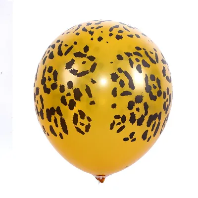 Jungle Animal Stripe Latex Balloon 12 Inch Dog Claw Cow Leopard Tiger Pattern Deer Pattern Children'S Party Decoration Print